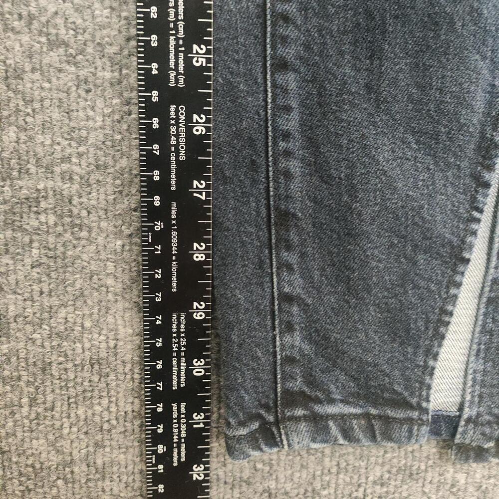 Good American Good Boy Straight Jeans Womens 8/29 Blue High Rise Slit Denim - Picture 5 of 13